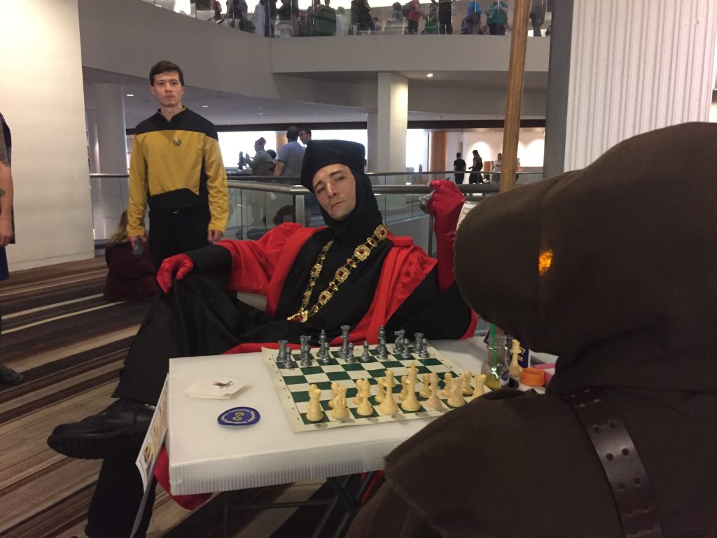 Despite Q’s trickery he was no match for the Jawa!