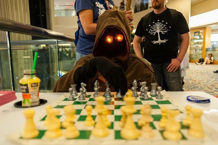 Just before you lose at chess…